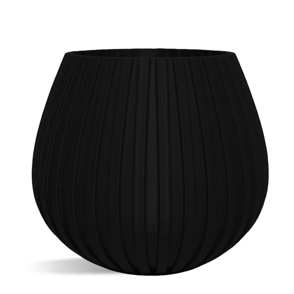 Decorative Drop Lines Plant Pot