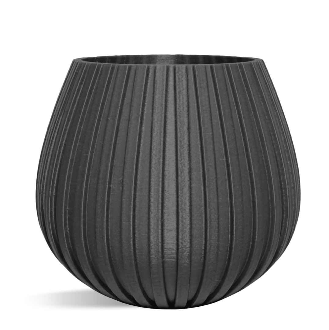 Decorative Drop Lines Plant Pot