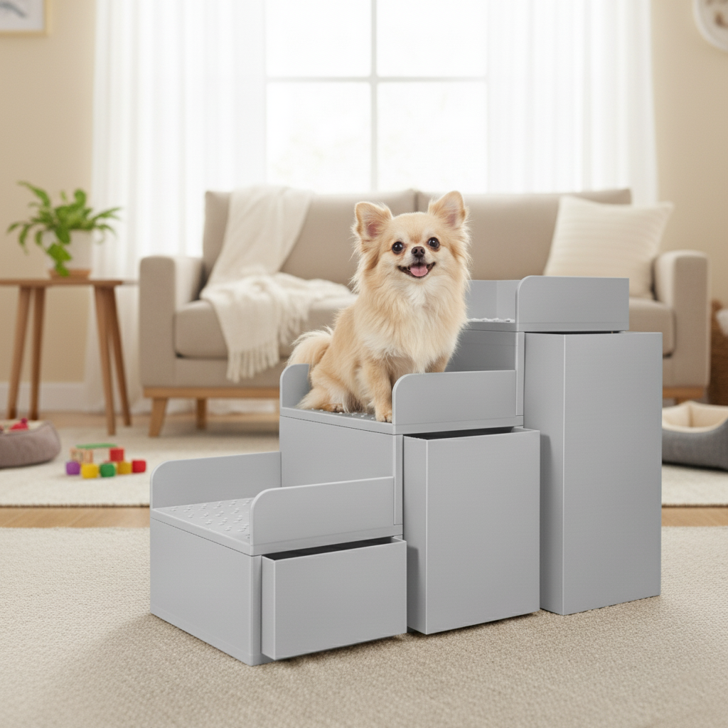 Pet Stairs Medianita - set with Storage Drawers