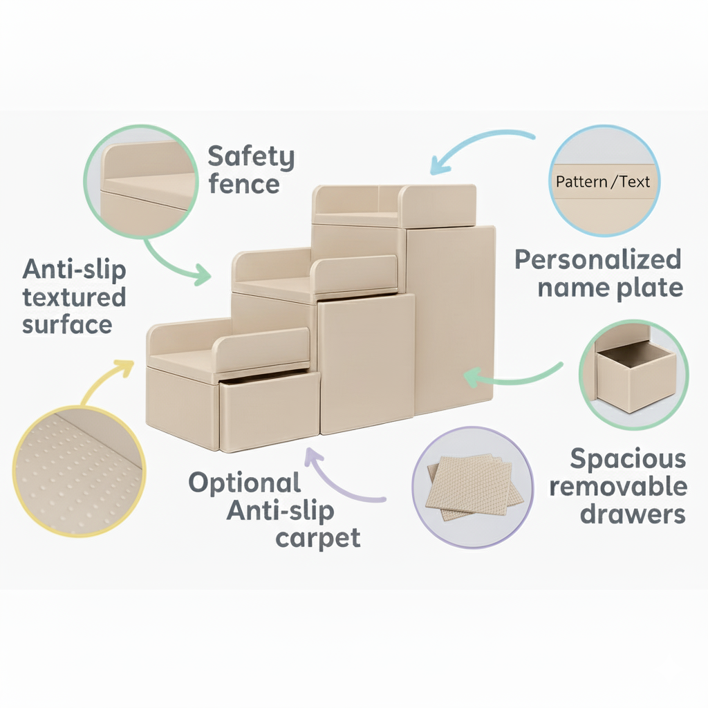 Pet Stairs Pequeñita - set with Storage Drawers