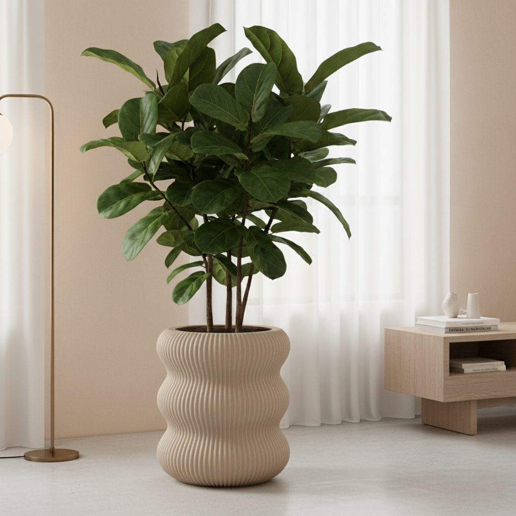 Decorative Waves Plant Pot