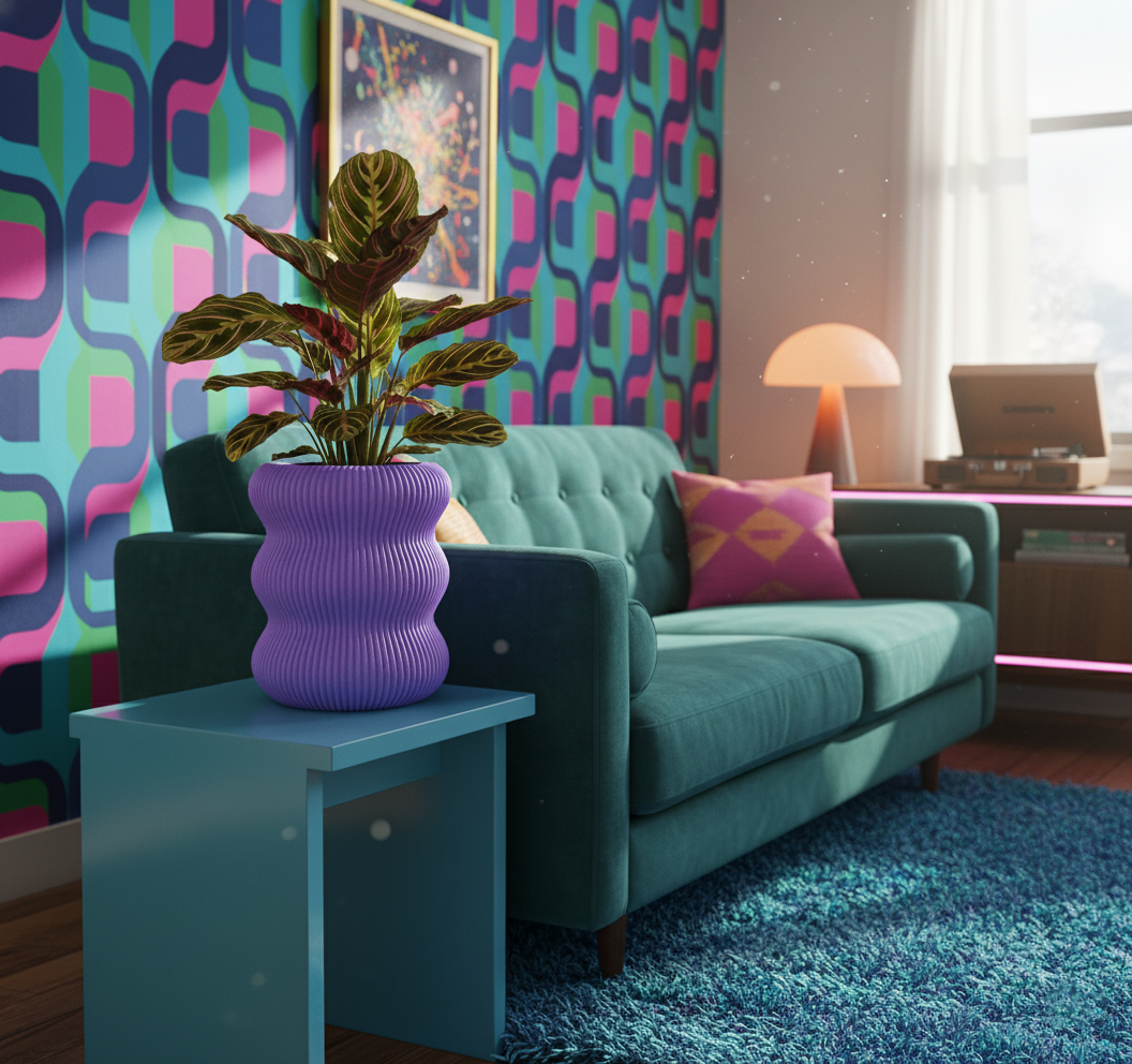 Decorative Waves Plant Pot